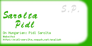 sarolta pidl business card